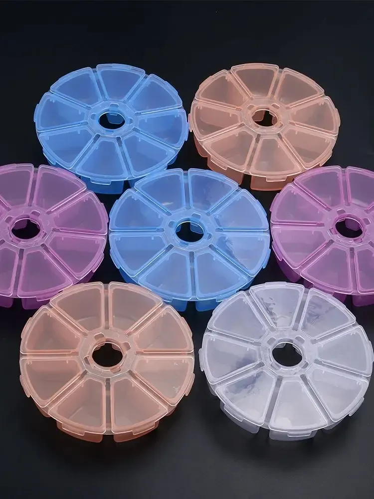 Boîte à bijoux en plastique, détail des compartiments
