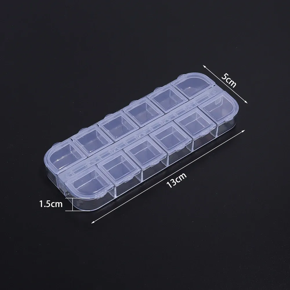 Boîte à bijoux en plastique, organiseur réglable à 5 à 28 compartiments, boîte de rangement pour perles et bijoux, étui rectangulaire 16