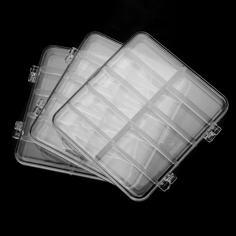 Boîte à bijoux en plastique, organiseur réglable à 5 à 28 compartiments, boîte de rangement pour perles et bijoux, étui rectangulaire 24