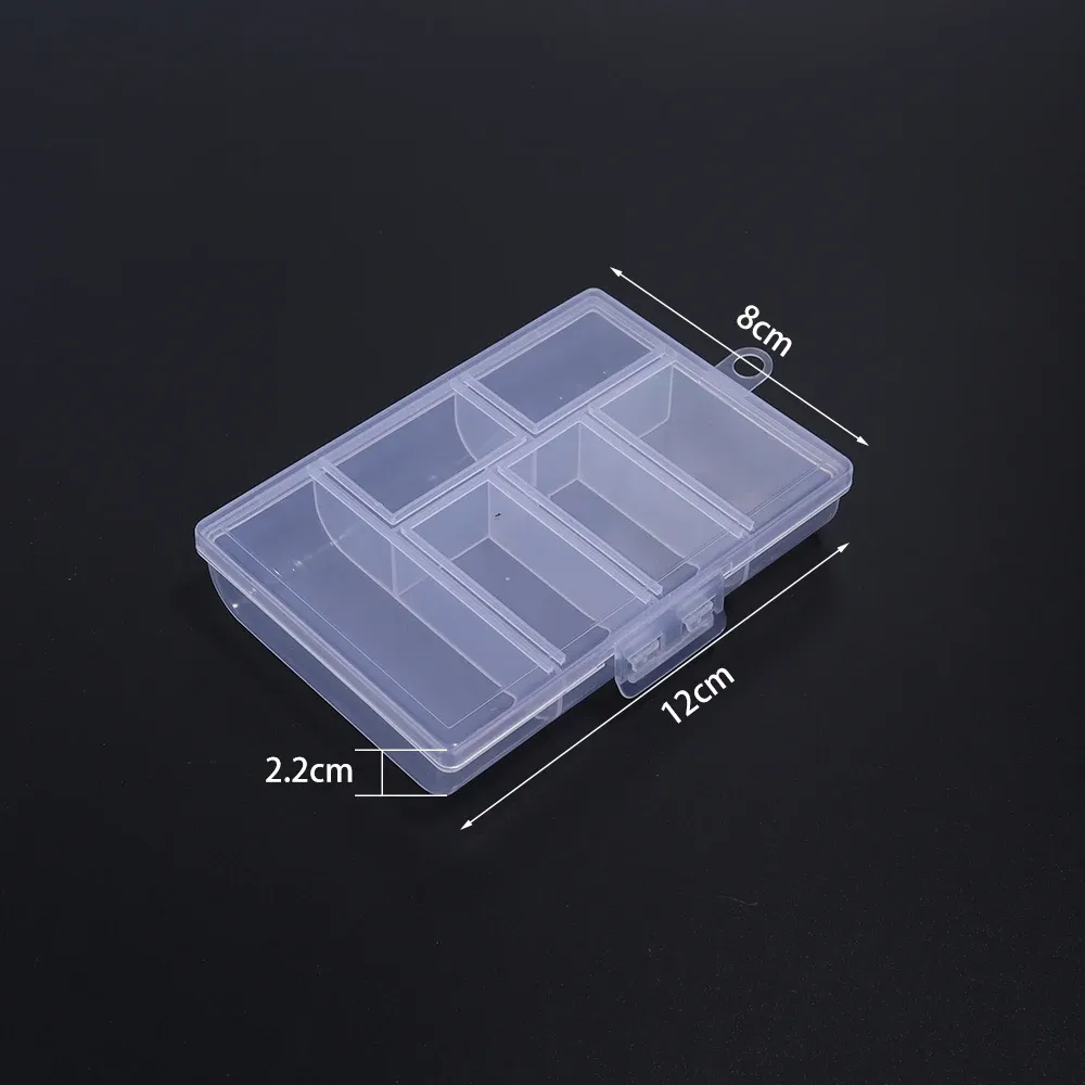 Boîte à bijoux en plastique, organiseur réglable à 5 à 28 compartiments, boîte de rangement pour perles et bijoux, étui rectangulaire 23