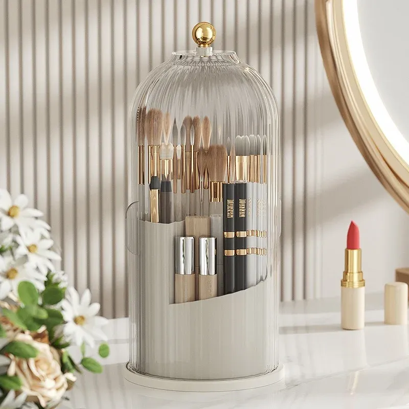 Boîte de rangement rotative pour pinceaux de maquillage