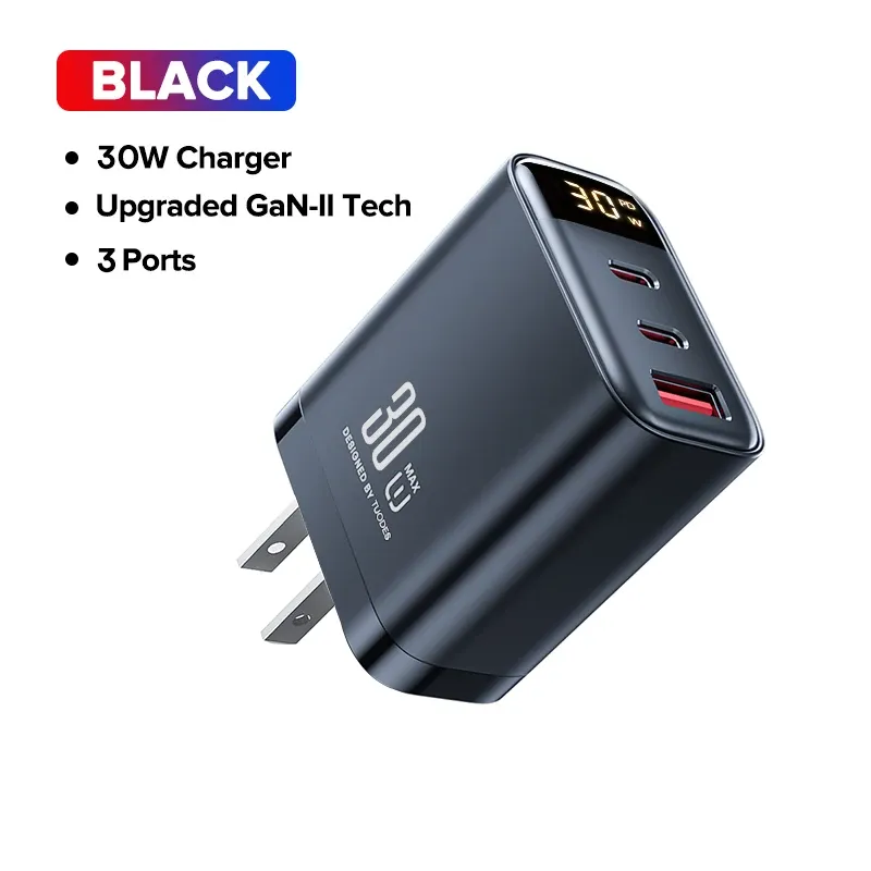 Chargeur GaN 65 W Tuodes PPS PD USB-C, charge rapide QC 4.0, compatible iPhone 17, MacBook Air, tablette Samsung, Xiaomi et ordinateur portable 8