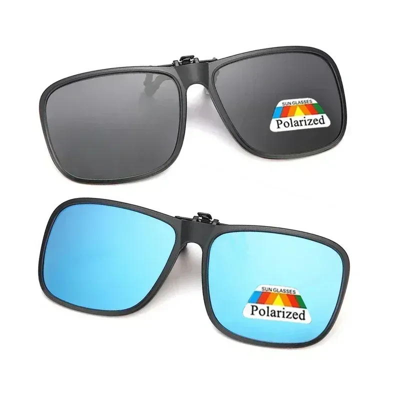 Lunettes de soleil polarisées à clip rabattable pour la conduite, verres photochromiques anti-éblouissement UV400, pour myopie