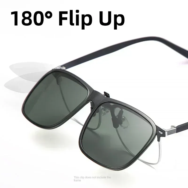 Lunettes de soleil polarisées à clip rabattable pour la conduite, verres photochromiques anti-éblouissement UV400, pour myopie 3