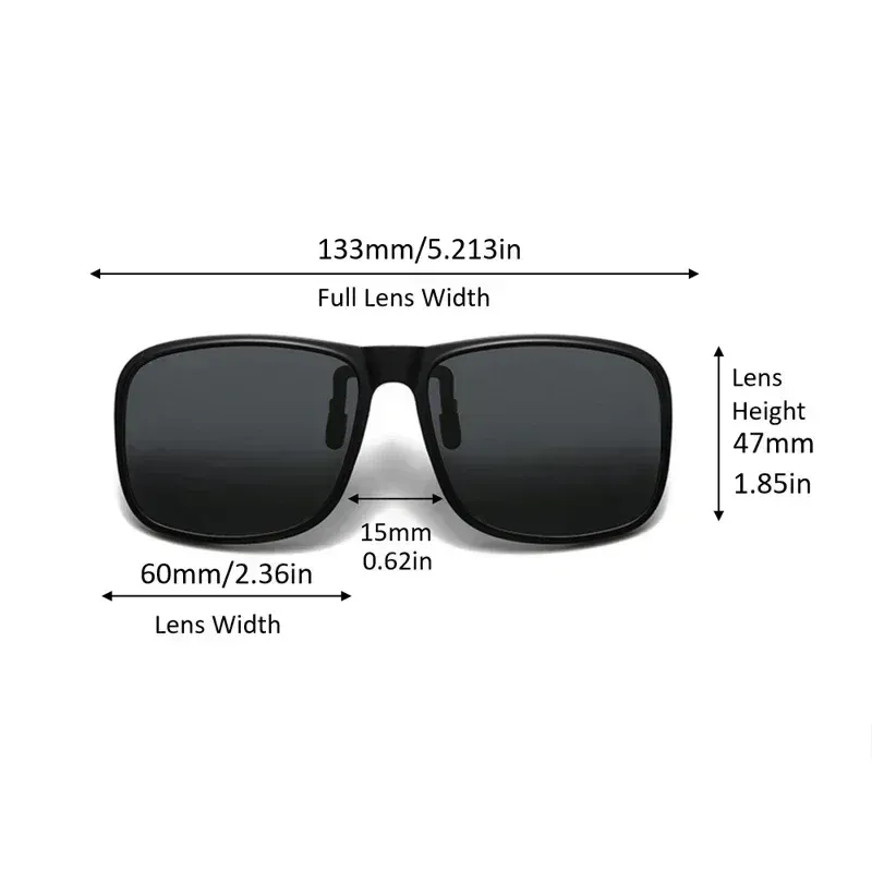 Lunettes de soleil polarisées à clip rabattable pour la conduite, verres photochromiques anti-éblouissement UV400, pour myopie 6