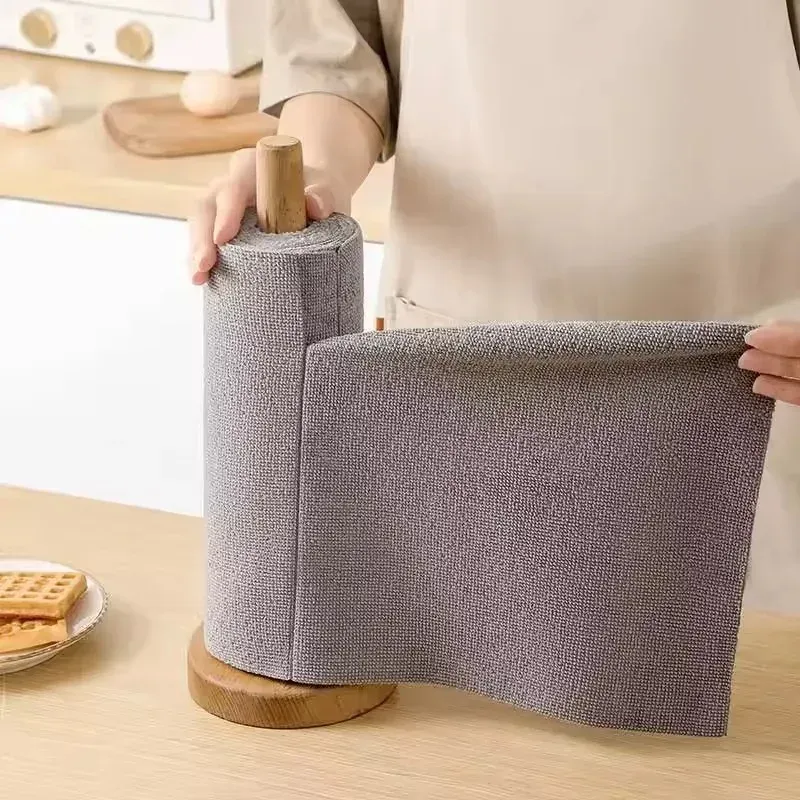 Lingettes de nettoyage réutilisables en microfibre, rouleau de 20 feuilles, alternative aux essuie-tout en papier - Image 1