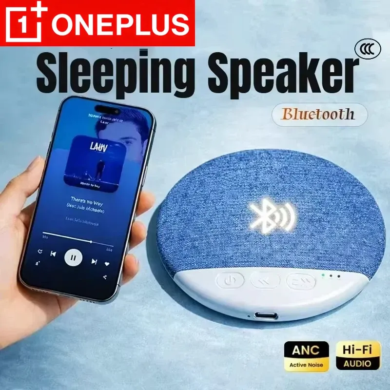 OnePlus Nouveau Haut-Parleur Bluetooth pour le Sommeil, Mini Barre de Son avec Sons de la Nature et Bruit Blanc, Lecteur MP3 Sans Fil, Haut-Parleur Ultra Fin avec Minuteur