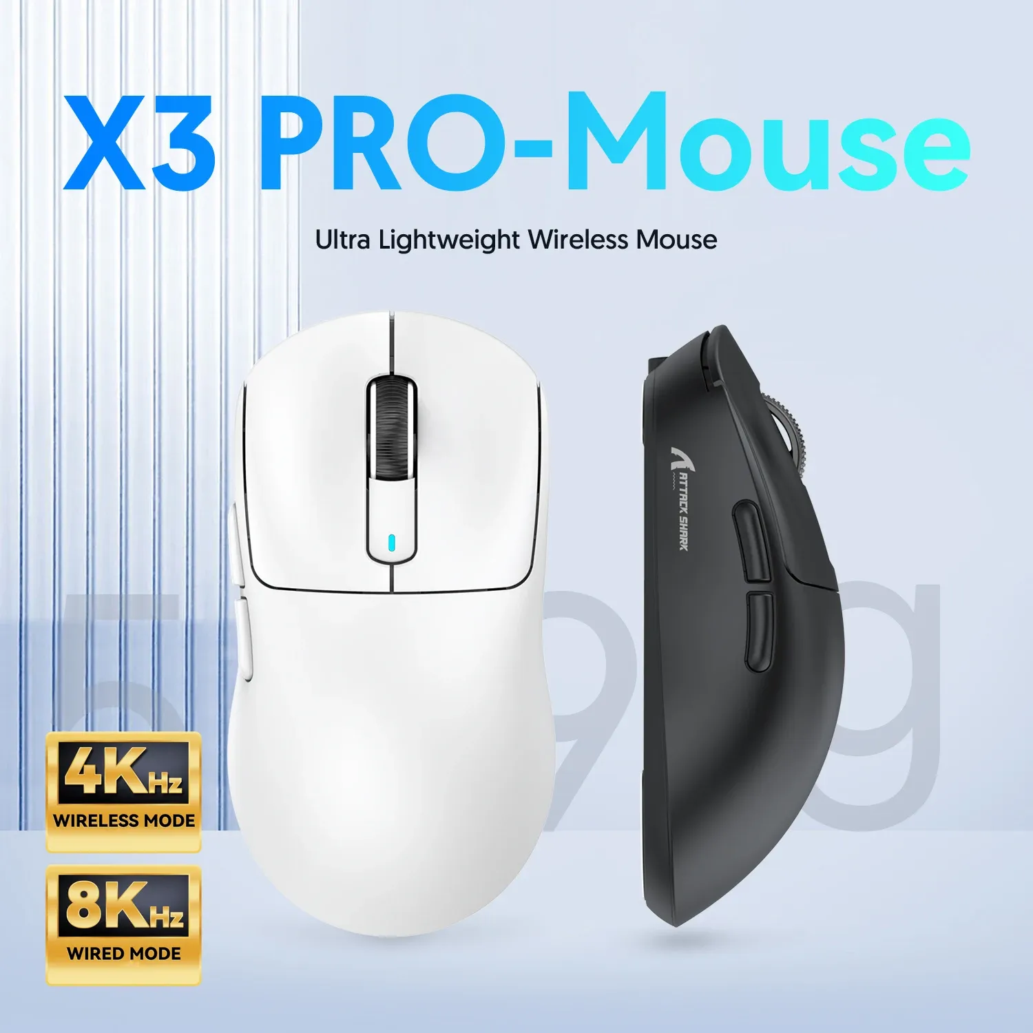 Souris de jeu sans fil légère Macro, connexion Leic-Mode, Attack Shlavabo X3Pro Bery, PAW3395, 26 000 DPI, P1, Xbox, PS, Mac