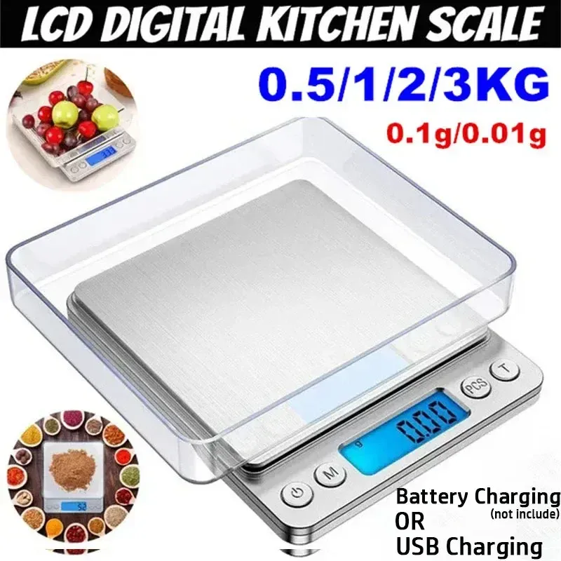Balance électronique de cuisine en acier inoxydable