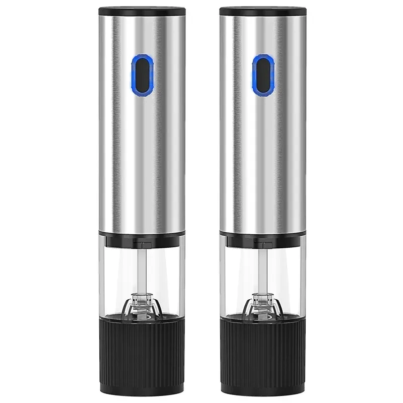 Moulin à sel et à poivre électrique automatique rechargeable, à mouture réglable 8