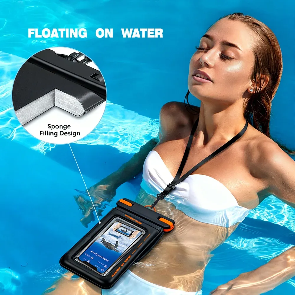 Sac étanche pour téléphone IPX8 longe réglable