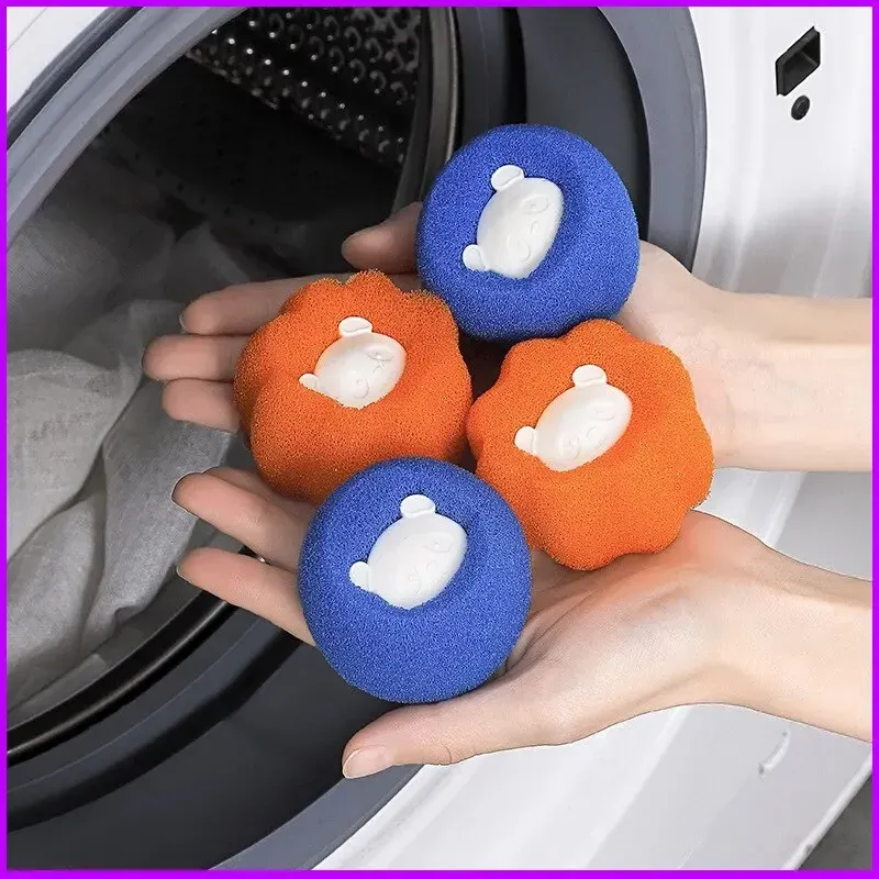 Boules de lavage réutilisables pour éliminer les poils d'animaux, boules anti-peluches pour lave-linge, filtre domestique pour poils de chat et de chien 2
