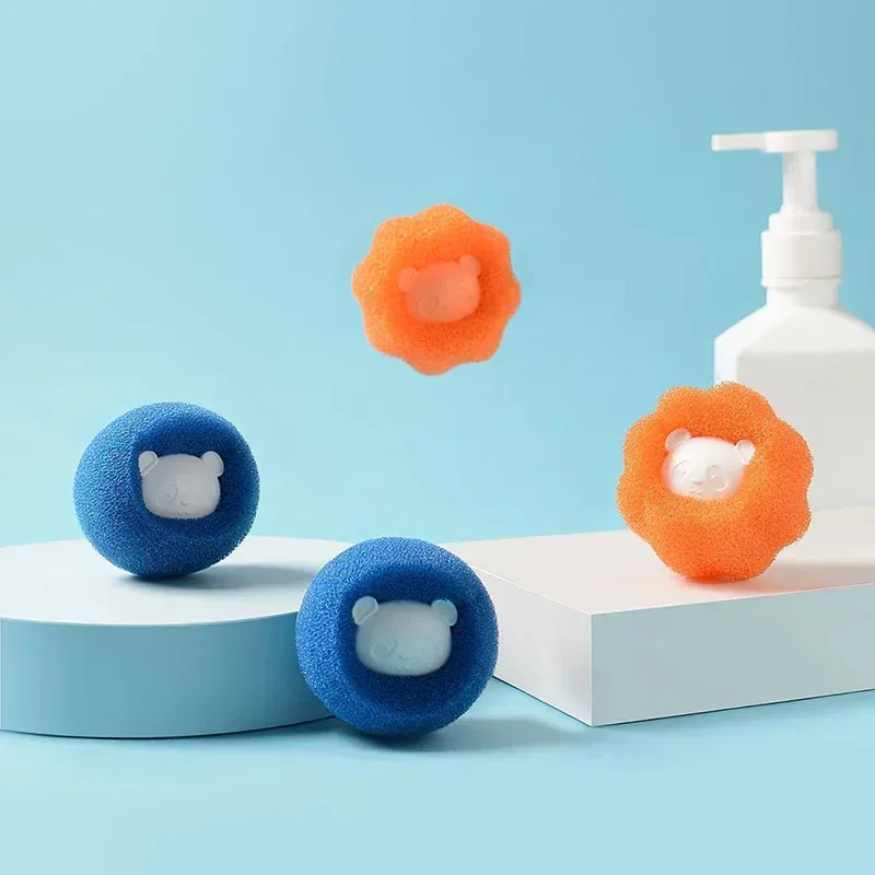 Détail des boules de lavage réutilisables