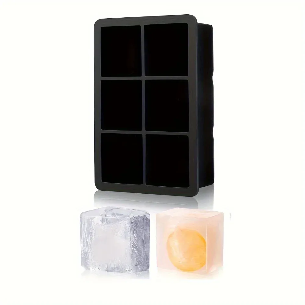 Plateau à glaçons en silicone à 6 cavités, outil de bar pour cocktails 8
