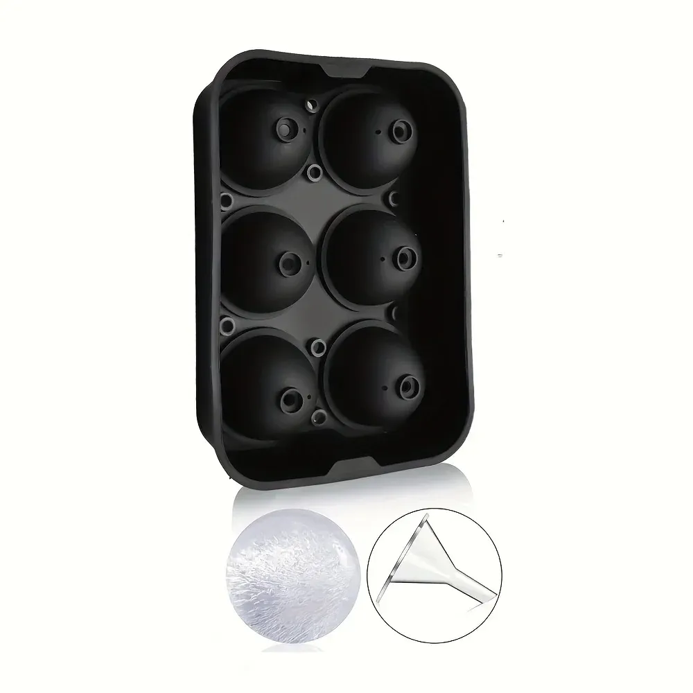 Plateau à glaçons en silicone à 6 cavités, outil de bar pour cocktails 7