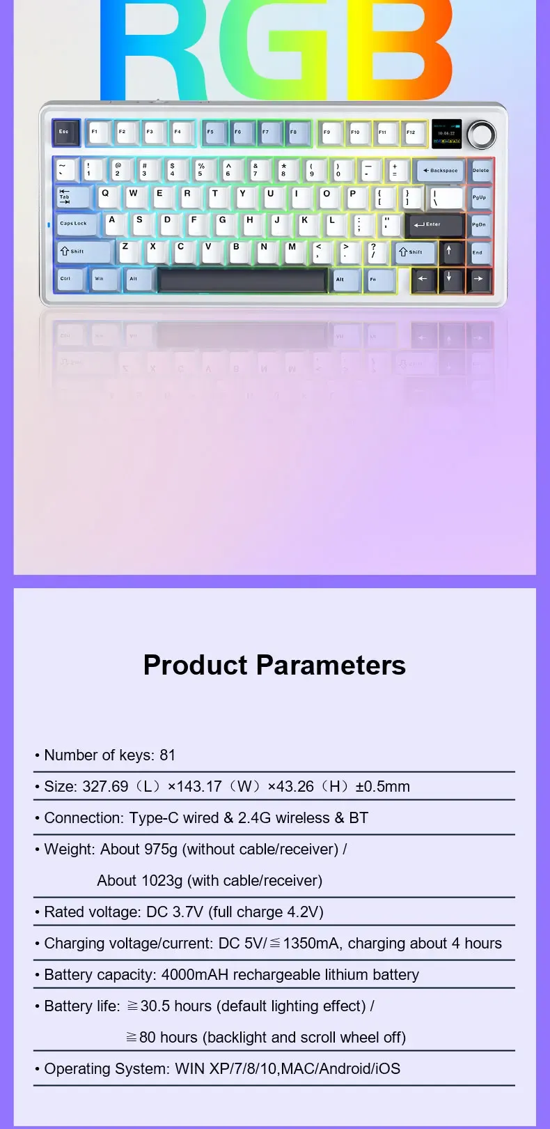 AULA F75 MAX, rangement du récepteur