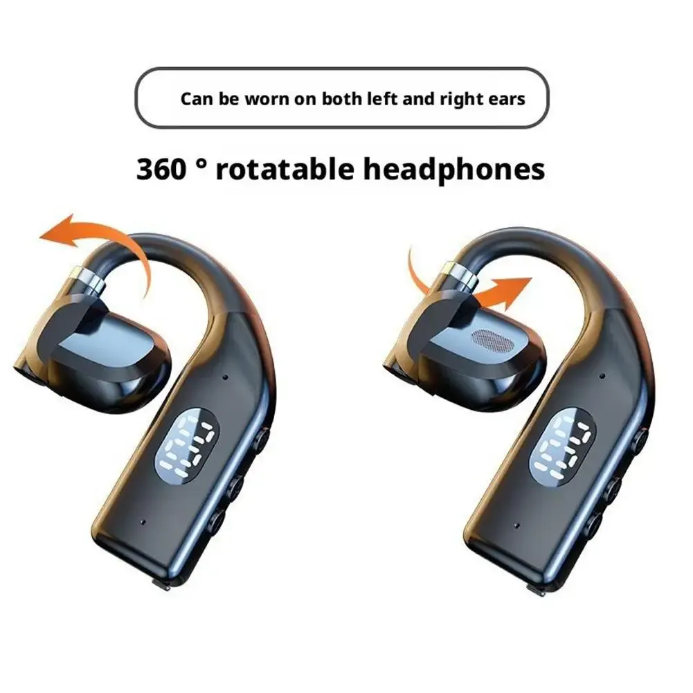 Casque Bluetooth 5.4 sans fil à crochets d'oreille, écouteurs de sport avec microphone, son HiFi stéréo et réduction du bruit 6