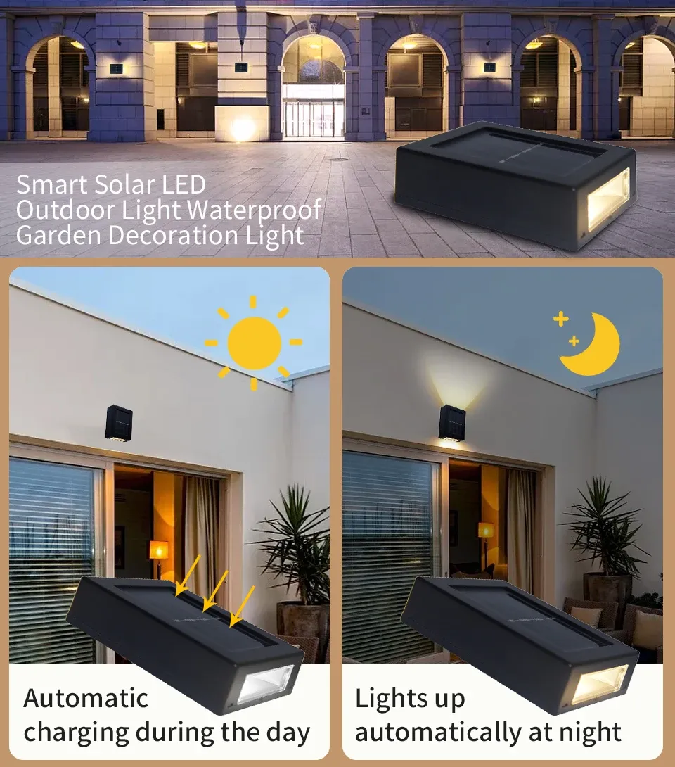 Lumière solaire installée dans un jardin