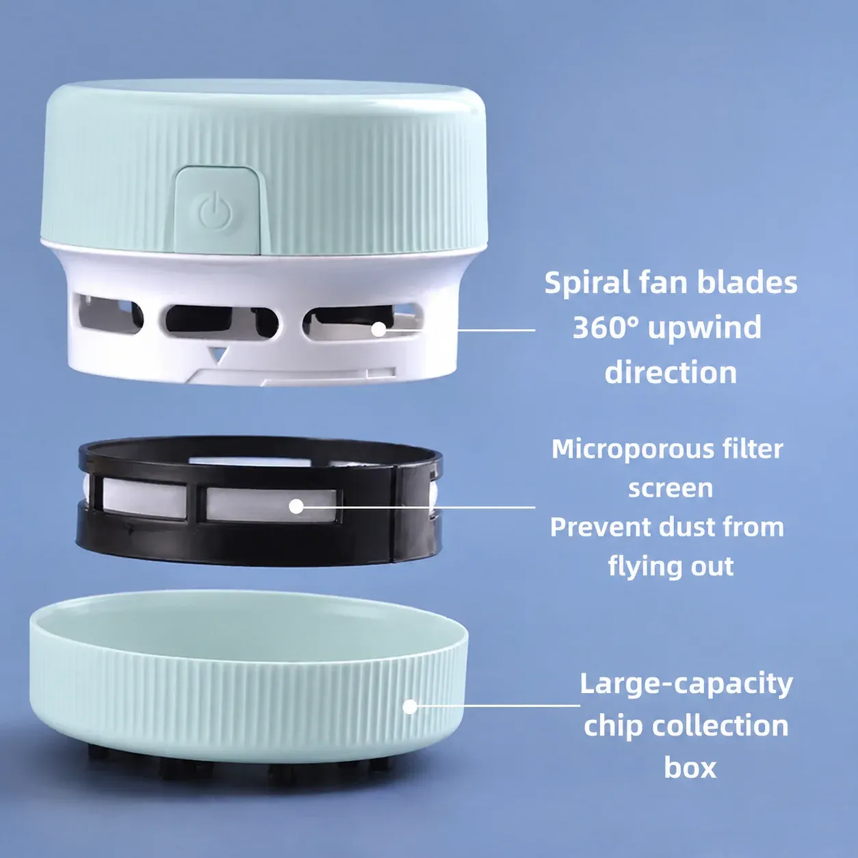 Mini aspirateur de bureau, nettoyeur portable pour miettes, papiers et débris de gomme, à batterie rechargeable avec brosse, coloris macaron mignon 5