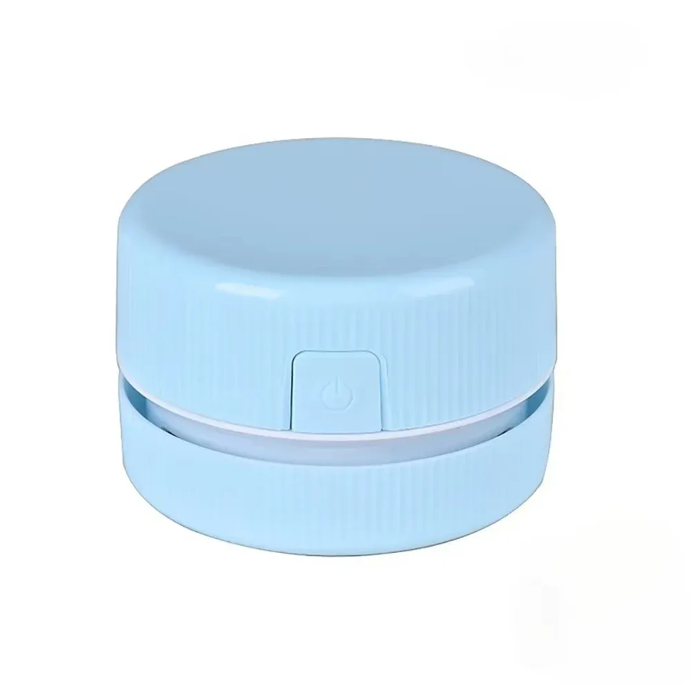 Mini aspirateur de bureau, nettoyeur portable pour miettes, papiers et débris de gomme, à batterie rechargeable avec brosse, coloris macaron mignon 6