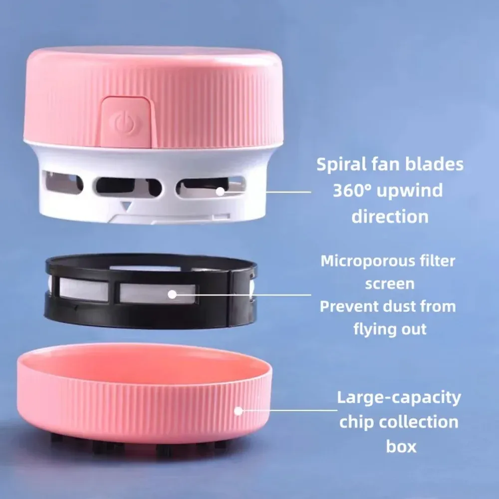 Mini aspirateur de bureau, finition colorée