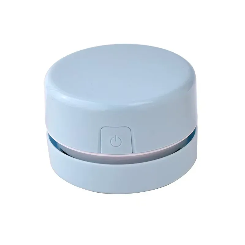 Mini aspirateur de bureau, nettoyeur portable pour miettes, papiers et débris de gomme, à batterie rechargeable avec brosse, coloris macaron mignon 11