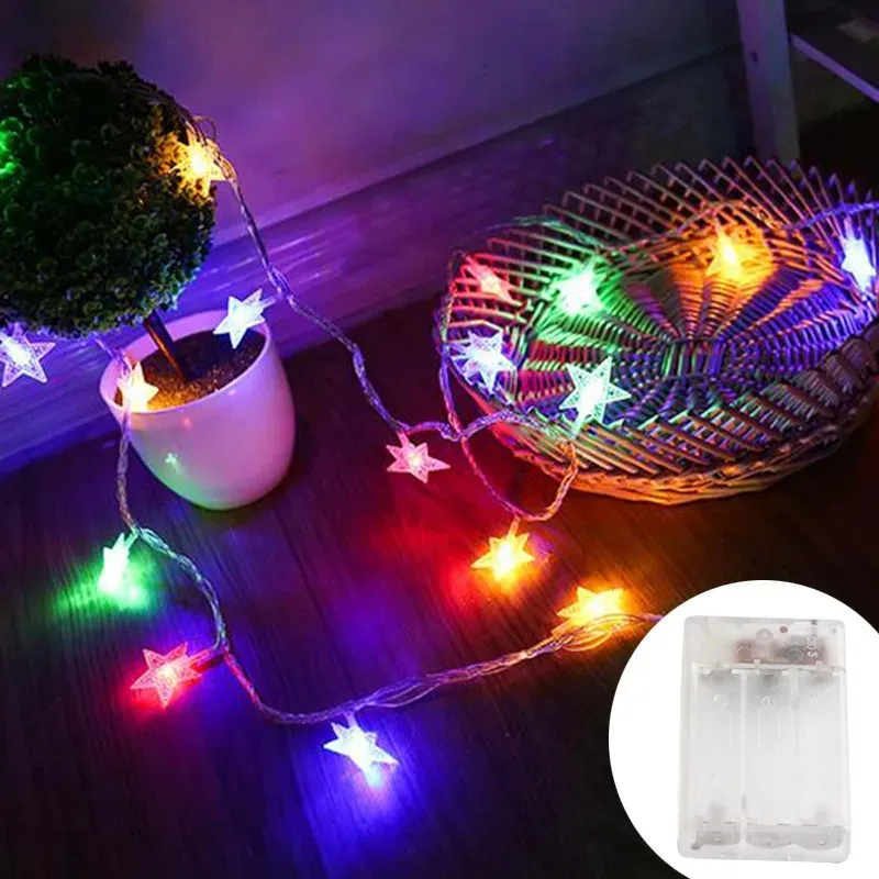 Guirlande lumineuse LED étoiles féeriques pour extérieur, décoration de Noël, mariage, fête, terrasse et jardin 11