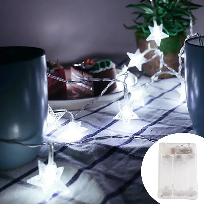 Guirlande lumineuse LED étoiles féeriques pour extérieur, décoration de Noël, mariage, fête, terrasse et jardin 9