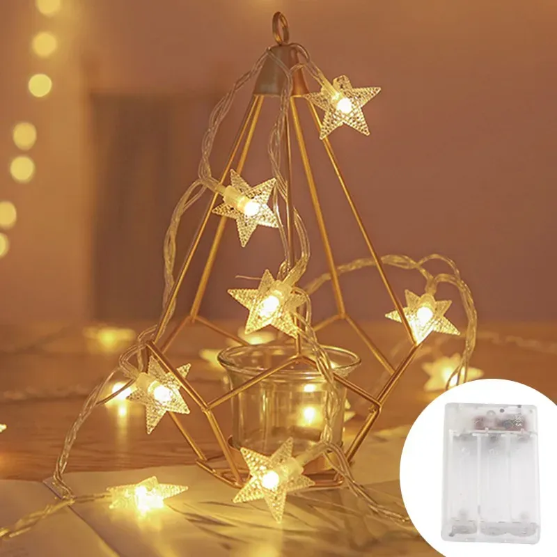 Guirlande lumineuse LED étoiles féeriques pour extérieur, décoration de Noël, mariage, fête, terrasse et jardin 8