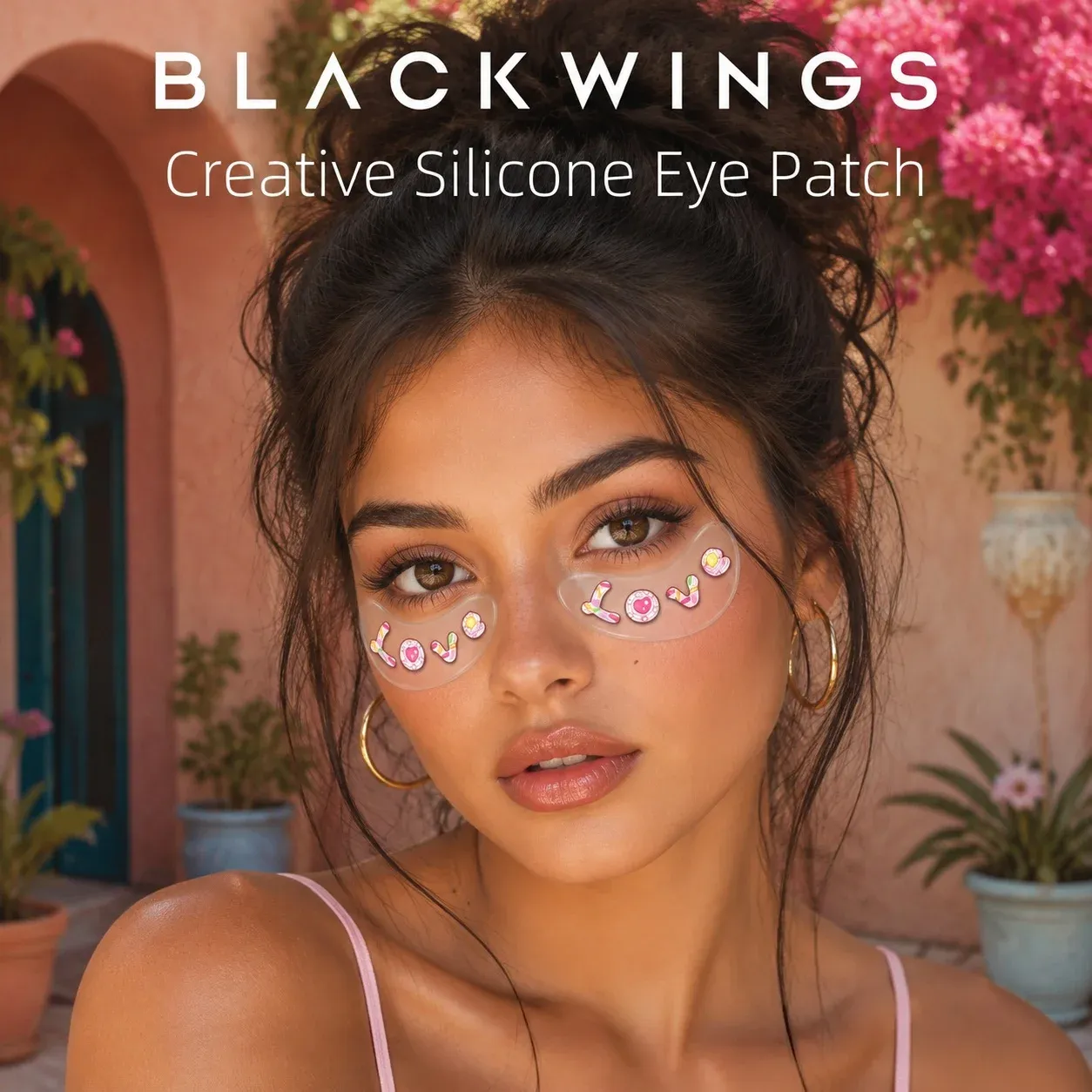Masque pour les yeux en silicone Blackwings en utilisation