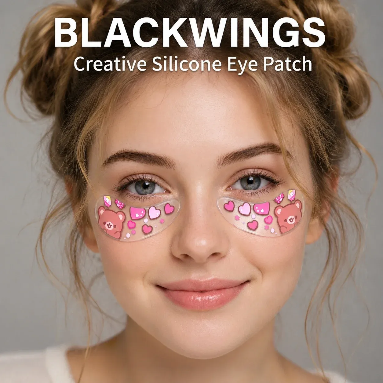 Masque pour les yeux en silicone Blackwings, détail du motif
