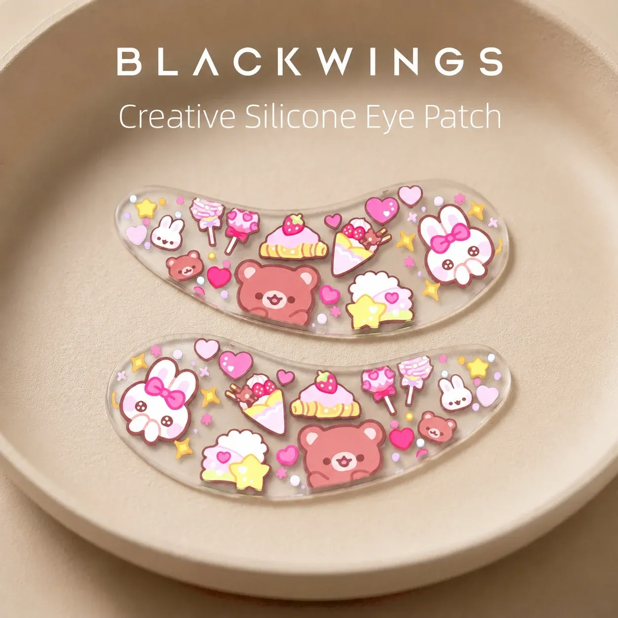 Masque pour les yeux en silicone Blackwings, vue rapprochée