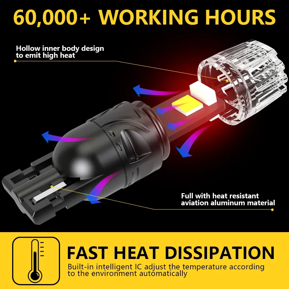 Ampoule LED T10 W5W, vue latérale