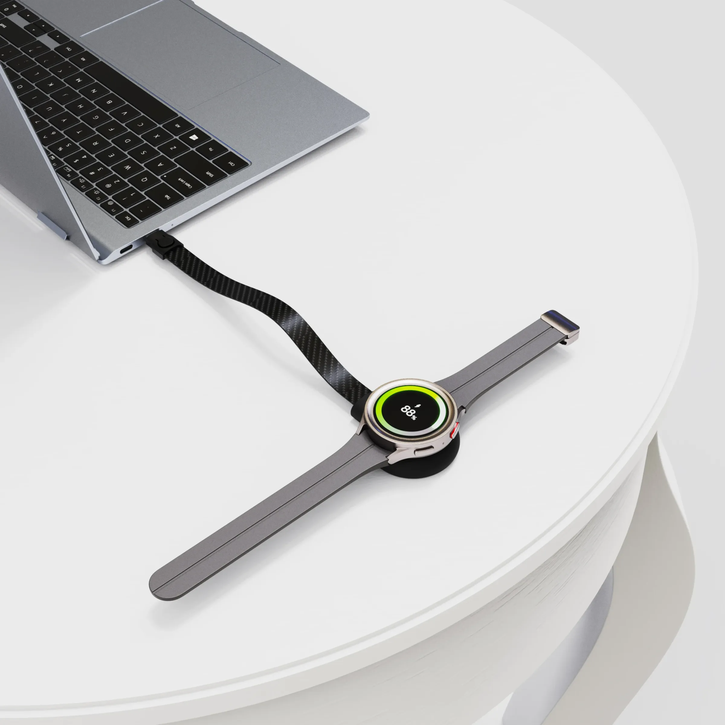 Chargeur sans fil magnétique portable de type C pour montre Samsung Galaxy, compatible Ultra, 8, 7, 6 et 5, avec lanière Bonola 5