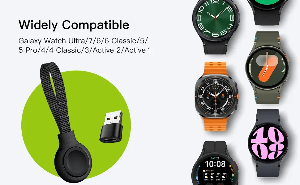 Chargeur Bonola pour Samsung Galaxy Watch, mise en situation