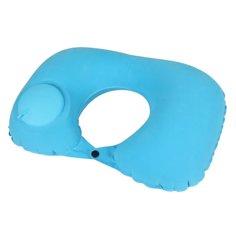 Oreiller de voyage gonflable en forme de U pour l'avion, ultraléger et portable, à gonflage automatique, soutien cervical 11