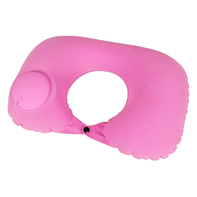 Oreiller de voyage gonflable en forme de U pour l'avion, ultraléger et portable, à gonflage automatique, soutien cervical 10
