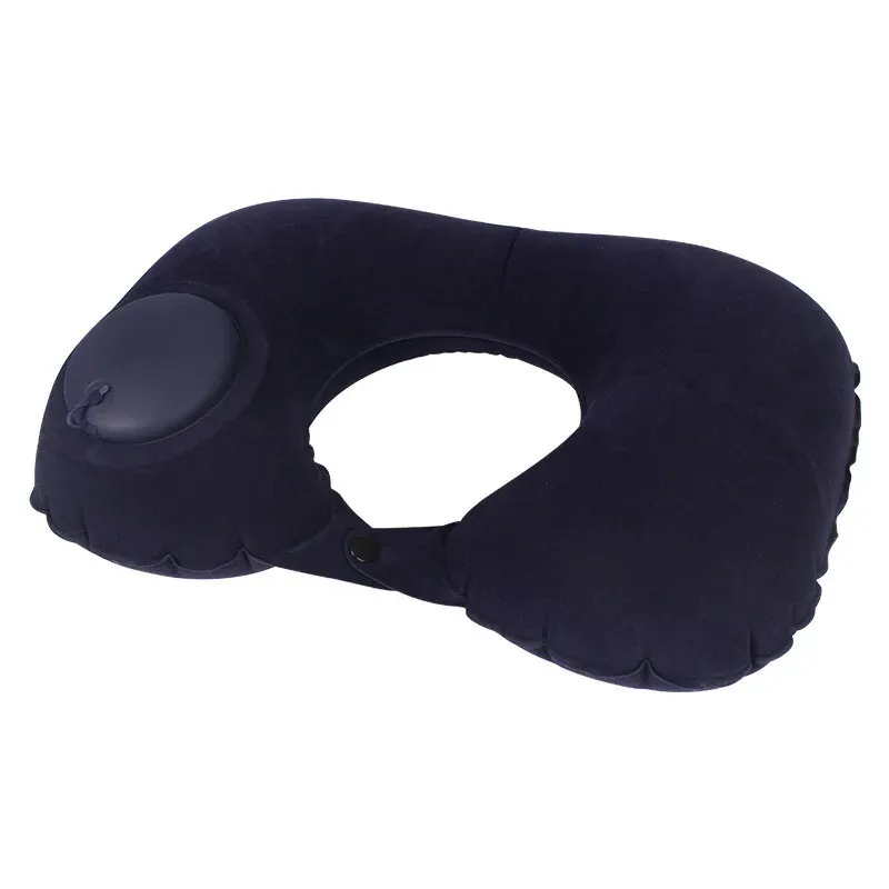 Oreiller de voyage gonflable en forme de U pour l'avion, ultraléger et portable, à gonflage automatique, soutien cervical 7