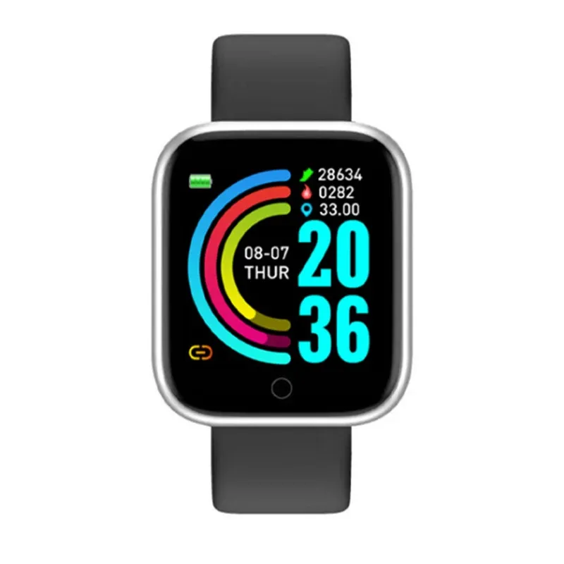 Montre connectée Bluetooth pour homme et femme, montre de sport avec bracelet fitness, lecteur de téléphone connecté, contrôle de la musique, montre numérique 10