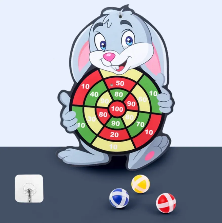 Jouets Montessori pour enfants de 2 à 4 ans : jeu de fléchettes animaux, balle collante et jouet éducatif interactif en famille 3