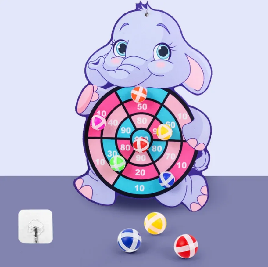Jouets Montessori pour enfants de 2 à 4 ans : jeu de fléchettes animaux, balle collante et jouet éducatif interactif en famille 2