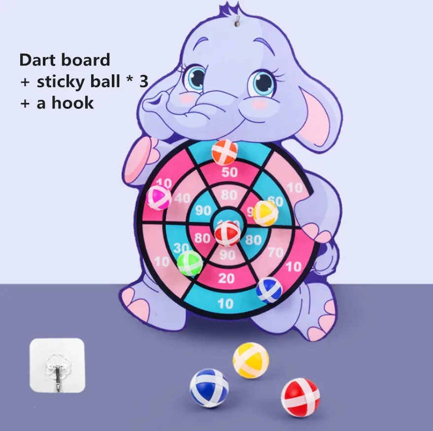 Jouets Montessori pour enfants de 2 à 4 ans : jeu de fléchettes animaux, balle collante et jouet éducatif interactif en famille 10