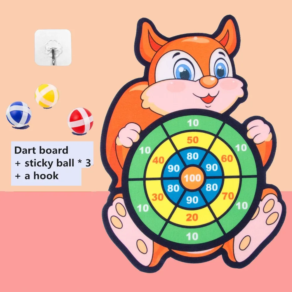 Jouets Montessori pour enfants de 2 à 4 ans : jeu de fléchettes animaux, balle collante et jouet éducatif interactif en famille 9