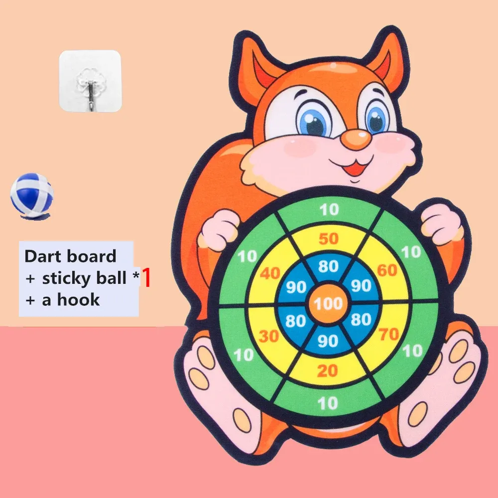 Jouets Montessori pour enfants de 2 à 4 ans : jeu de fléchettes animaux, balle collante et jouet éducatif interactif en famille 11