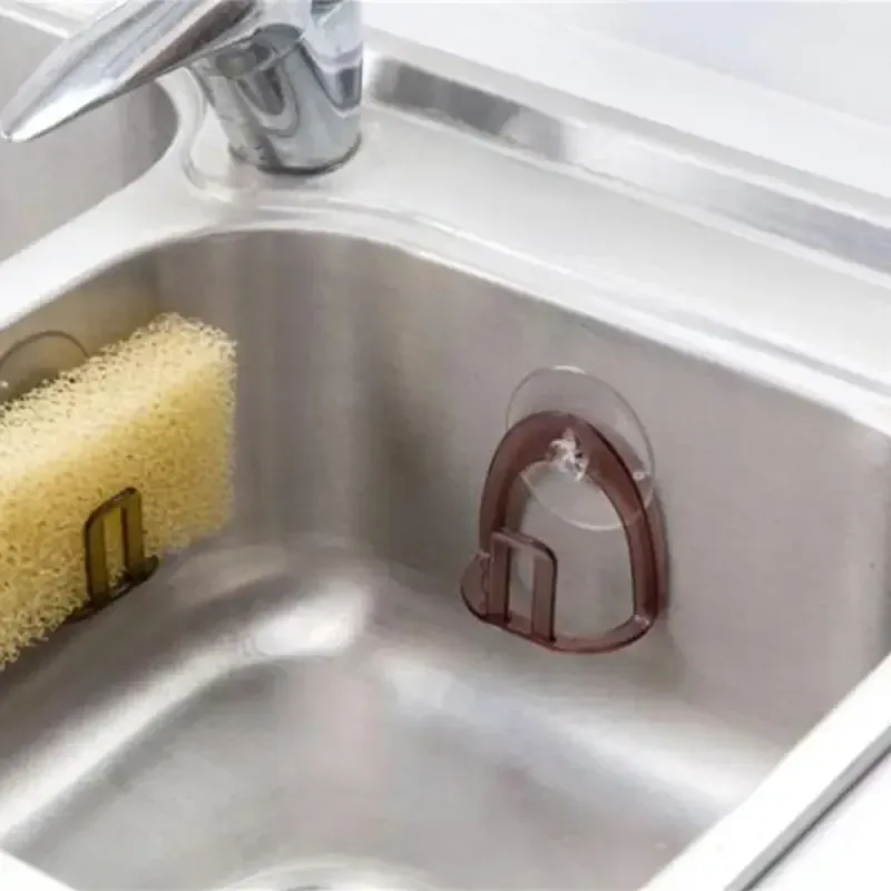 Support d'évier à ventouse T1 en plastique pour rangement d'éponge, accessoire de cuisine 5