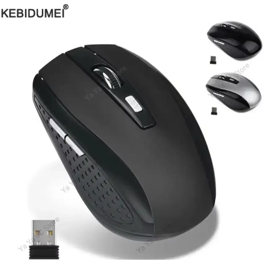 Souris de jeu sans fil 2,4 GHz à DPI réglable jusqu'à 1600, ergonomique, pour ordinateur de bureau et portable, compatible MacBook