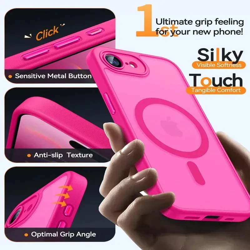 Coque magnétique de luxe pour iPhone, vue latérale