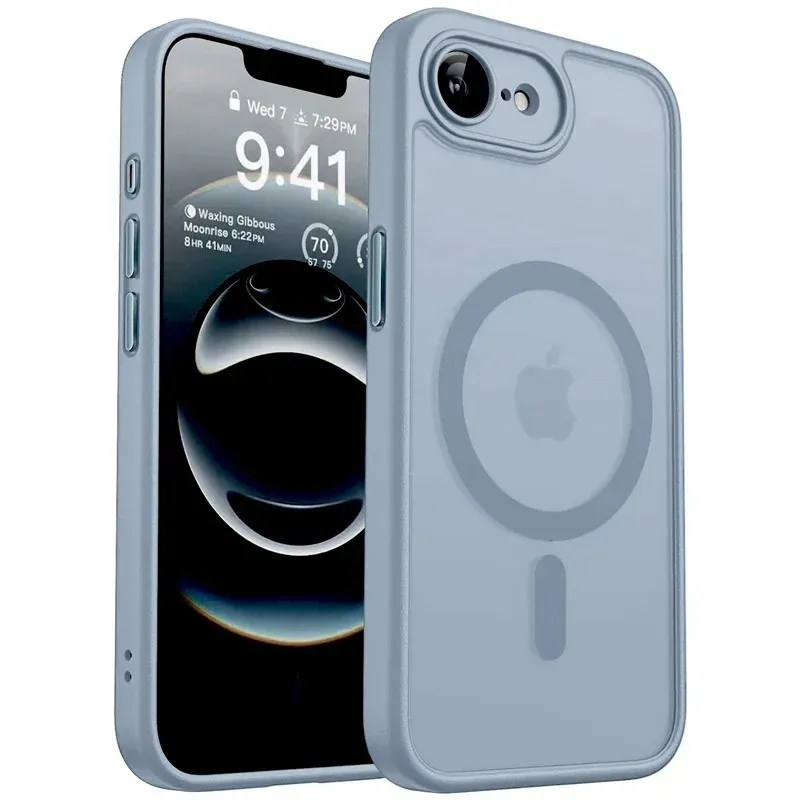 Coque translucide mate magnétique pour iPhone, vue finale