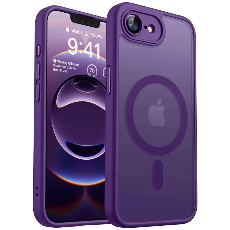 Coque transparente mate antichoc pour iPhone