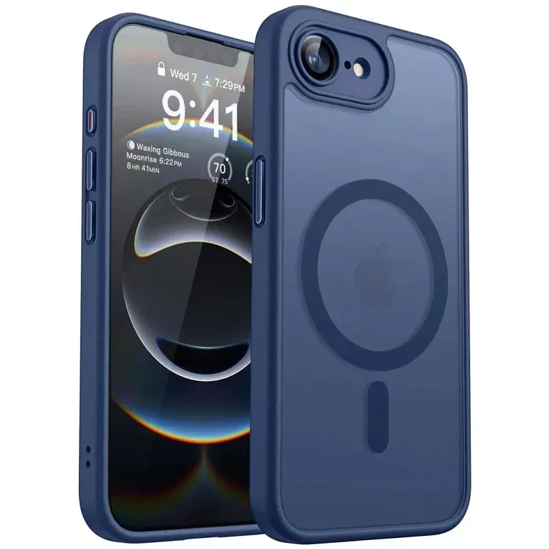 Coque magnétique mate pour iPhone, finition premium